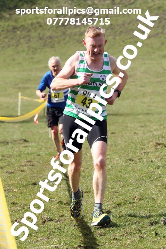 Masters men 2021 NECAA Cross Country Relays, Thornley Farm, Peterlee, Saturday, April 10th. Photo: David T. Hewitson/Sports for All Pics